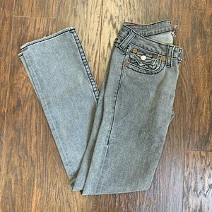True Religion Billy Big T grey wash jeans sz 28